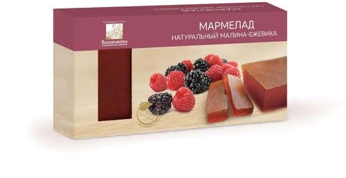  Мармелад пластовый 210г МАЛИНА-ЕЖЕВИКА в Кургане